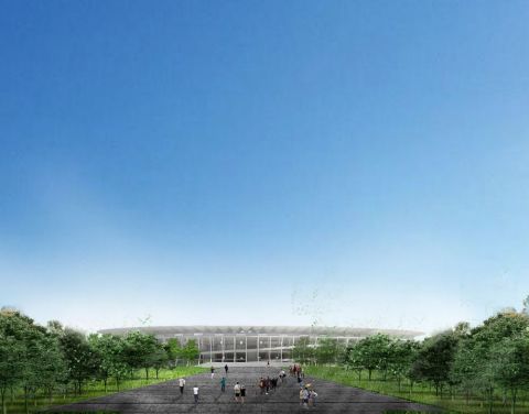Ilustrasi 3D Rancangan Stadion Utama Gelora Bung Karno
