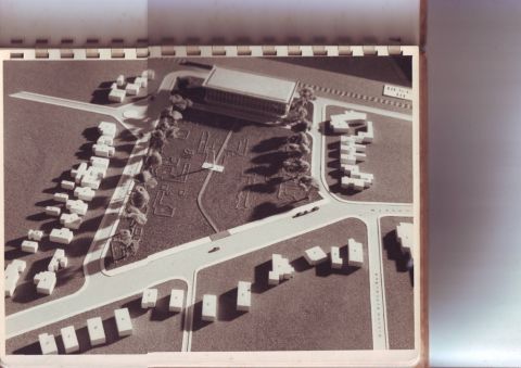 Rentjana Gedung Pola Pembangunan Semesta R.I. di Perseel Gedung Proklamasi Kemerdekaan R.I. Djalan Pegangsaan Timur no.56 Djakarta Skala 1:500