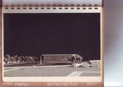 Rentjana Gedung Pola Pembangunan Semesta R.I. di Perseel Gedung Proklamasi Kemerdekaan R.I. Djalan Pegangsaan Timur no.56 Djakarta Skala 1:500