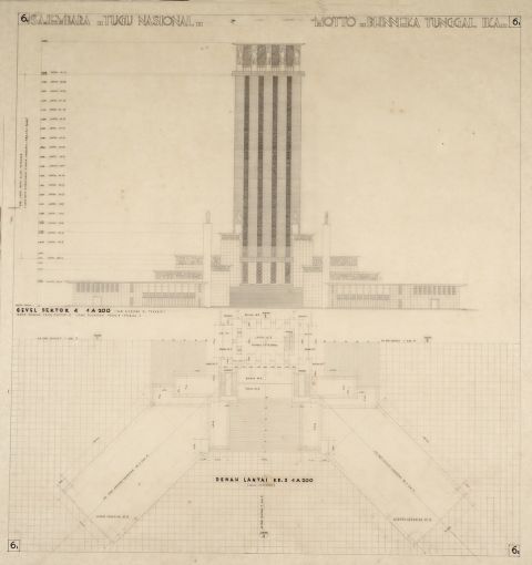 Rancangan Tugu Nasional Motto 