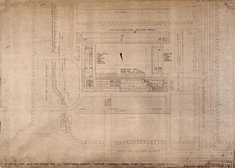 Pra-Rentjana Gedung Markas Besar Angkatan Udara R.I. Djalan Mampang Prapatan. Pantjoran. Djakarta.