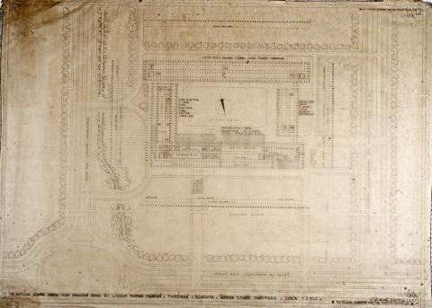 Pra-Rentjana Gedung Markas Besar Angkatan Udara R.I. Djalan Mampang Prapatan. Pantjoran. Djakarta.